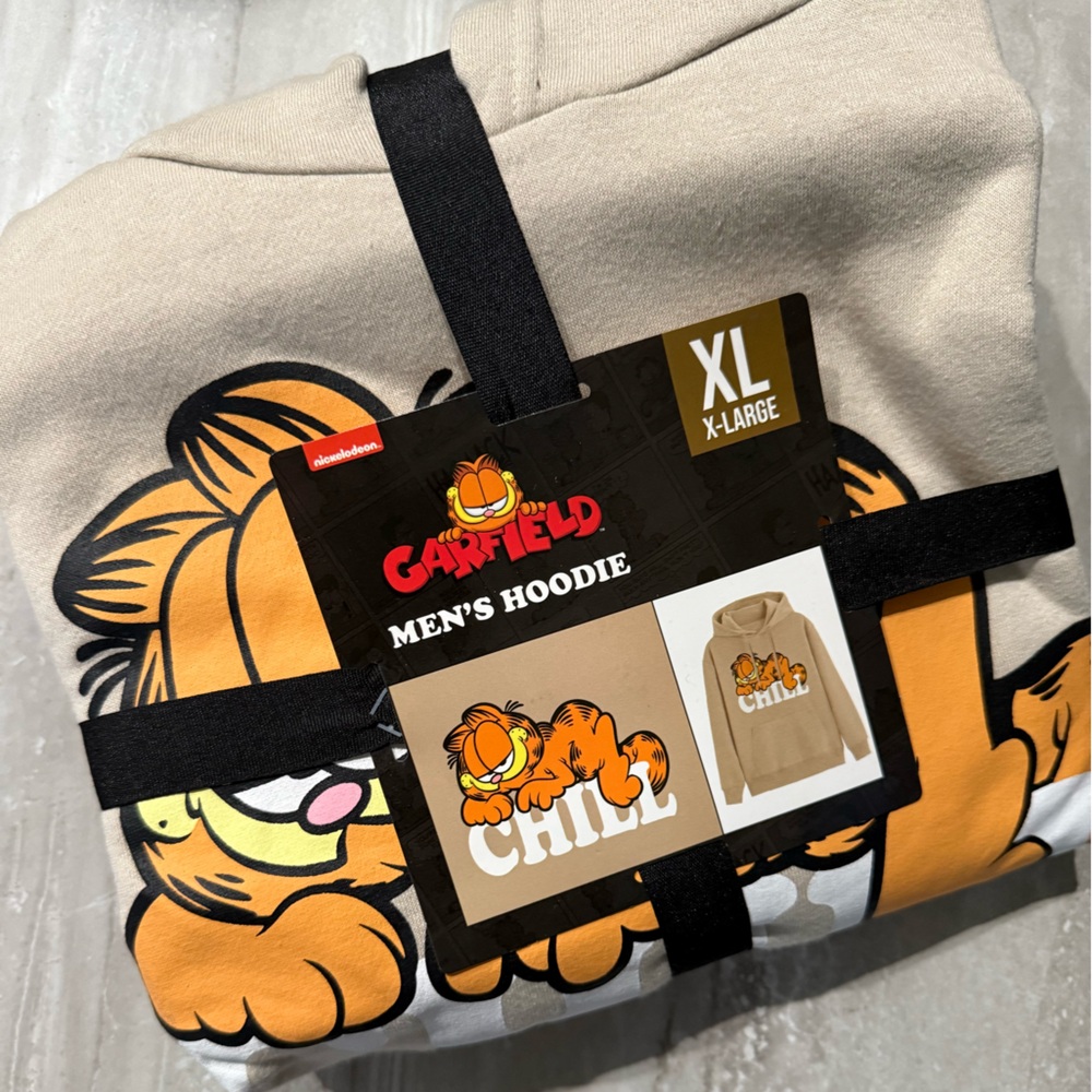 Nickelodeon Beige Garfield Men's Hoodie